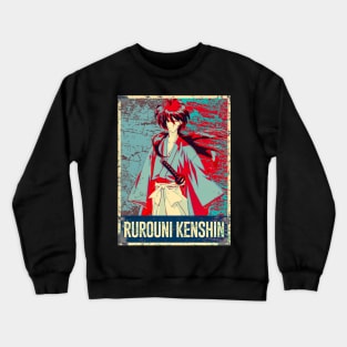 Rurouni Kenshin in Hope Style Distressed Crewneck Sweatshirt